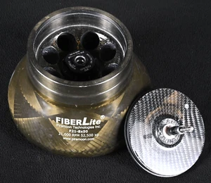 PTI FiberLite F21-8x50 Fixed Angle Carbon Fiber Centrifuge Rotor PN: 096-084005 - Picture 1 of 3
