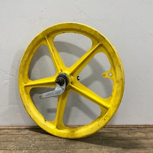 Troxel Trackmaster BMX Rear MagYellow Old School BMX Wheel Shimano MX OG 70s 20" - Picture 1 of 17