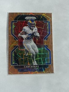 2021 Panini Prizm Football Orange Lazer Prizm Camk Akers Los Angeles RAMS