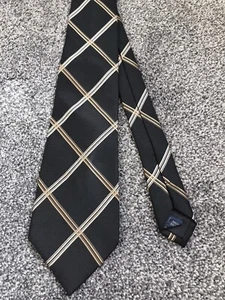 F&F Negro Rayas Mezcla Inteligente Poliéster Clásico Corbata 3.5" Ancho 57" Largo - Imagen 1 de 4