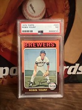 1975 Topps #223 Robin Yount Milwaukee Brewers RC Rookie HOF PSA 7 NM Looks Mint
