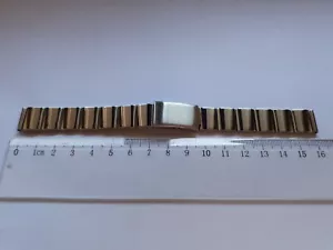 Correa reloj 14mm cadena de acero inoxidable brillo con cierre deployante - Bild 1 von 6