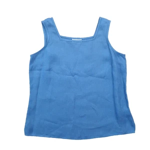 Talbots Tank Top Womens 12 Irish Linen Petite Sleeveless Summer Shirt Casual - Picture 1 of 11