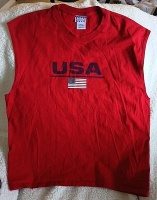 USA, Flag, Genuine SONOMA Jean Company, XL Adult Men's Sleeveless T Shirt - Image 1 of 4