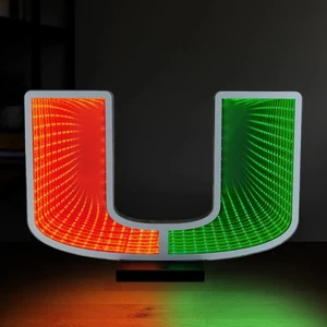 Luz LED con logotipo infinito Miami Hurricanes - Imagen 1 de 2