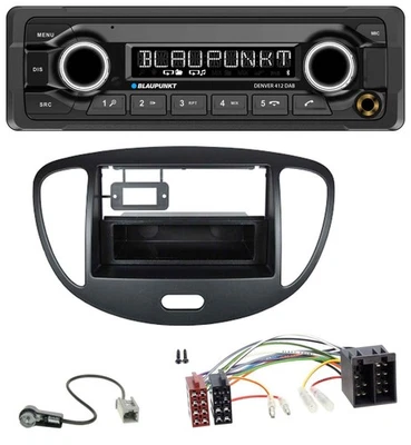 Blaupunkt Bluetooth DAB MP3 USB Autoradio für Hyundai i10 (2008-2013) schwarz - Bild 1 von 4