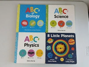 Chris Ferrie BABY UNIVERSITY Science Biology Physics Planets Board Book Lot of 4 - Picture 1 of 8