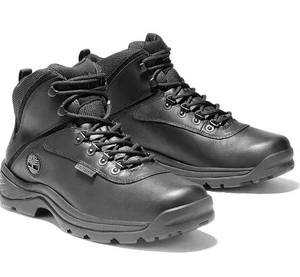TIMBERLAND Men's White Ledge Mid Waterproof Leather Hiking Boots Sz 8.5 Black - Picture 1 of 9