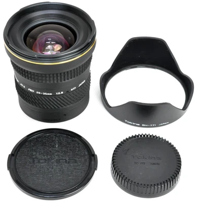 Rare Tokina AT-X PRO AF 20-35mm f/2.8 Wide Angle Zoom Lens w/hood for Canon EF - Image 1 of 4