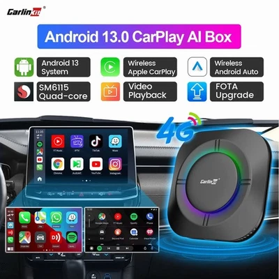 2025 Smart CarPlay Box Android 13 Netflix Split Screen Wireless Android TV Box - Image 1 of 4