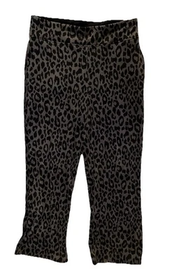 Pantalones de salón Cuddl Duds para mujer de terciopelo con estampado animal negros/grises XL Foto 1 de 3