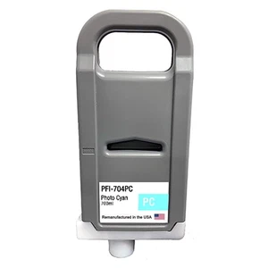 Compatible Ink Cartridge For Canon PFI-704 700ml Photo Cyan-USA - Picture 1 of 2