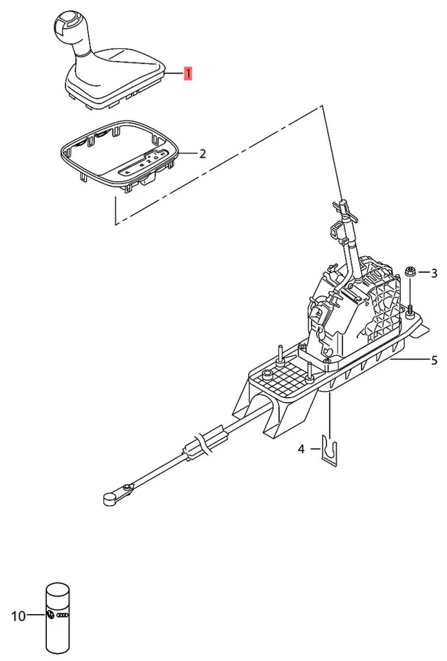 Genuine AUDI Q3 8UB 8UG Gearstick Grip Leather Black/Black 8U2713139GQPY - Изображение 1 из 1