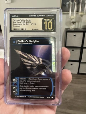 STAR WARS TCG LIMITED REVENGE OT SITH PLO KOON STARFIGHTER 97/110 Gem MINT 10🔥 - Image 1 of 3