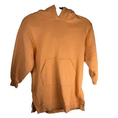 Suéter con Capucha Zara Niños Naranja Dorado Talla 7 Lado Dividido Con Capucha Top Juvenil Foto 1 de 4