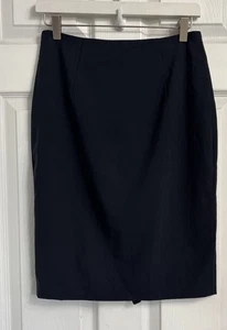 Hugo Boss Classic Dark Blue Wool Pencil Skirt Size 4 Career Office Professional - Picture 1 of 10