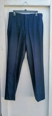 Vintage 80's Pendleton 32x32 Blue Wool Pants Flat Front Straight Leg Heritage - Image 1 of 4