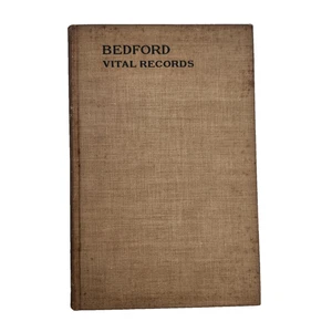 Vital Records to 1850 Bedford MA Massachusetts Genealogy Births Deaths Marriages - Picture 1 of 12