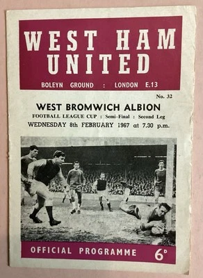 LEAGUE CUP SEMI FINAL 1966/1967 West Ham United v West Brom - Image 1 of 4