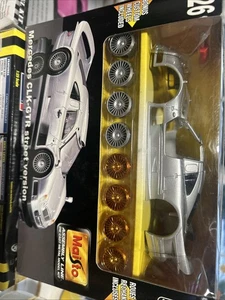 New Maisto Mercedes Benz CLK-GTR (Street Version) Kit - Silver - 1:26 Diecast - Picture 1 of 4