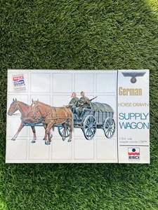 Rare GERMAN HORSE DRAWN SUPPLY WAGON 1:35 ESCI Sealed Parts - Picture 1 of 4