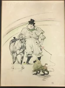 Steinlithographie TOULOUSE-LAUTREC Zirkussuite Clown Pferd Affe - Bild 1 von 12