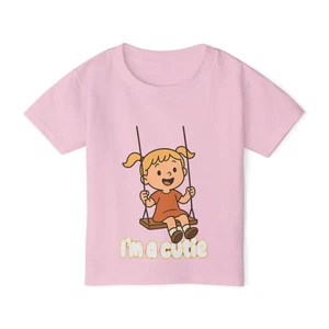 Cute Toddler T-Shirt, Playtime Tee, "I'm a Cutie Shirt", Kids Swing Shirt, - Picture 1 of 11