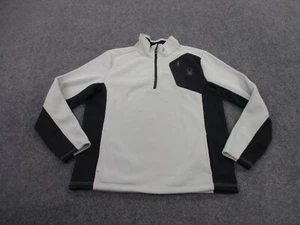 Spyder Jacket Mens L Gray Hiking Logo Outdoors Sweater Textured Coat Adult - Picture 1 of 10
