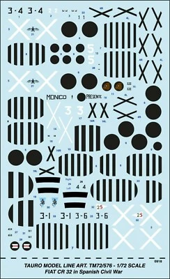TAURO MODEL TM72/576 FIAT C.R.32 - GUERRA CIVILE SPAGNOLA SCALA 1:72 - Immagine 1 di 4