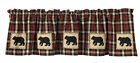 Window Curtain Lined Valance - Concord Black Bear Patch by Park Designs