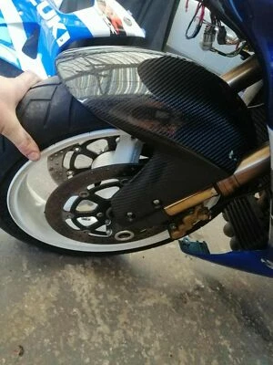Guardabarros delantero Suzuki GSXR 600 750 1000 2000 2001 2002 2003 carbono Foto 1 de 3