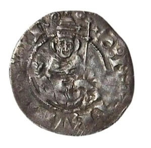 HN L'Aquila. Giovanna II d'Angiò Durazzo (1414-1435). Bolognino Ag NC b15 - Foto 1 di 2