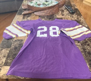 Vintage Vikings T-Shirt #28 Ahmad Rashad Era Late 70s/Early 80s Used - Picture 1 of 9