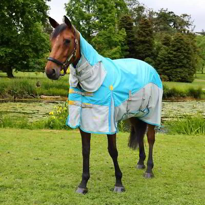 Shires Highlander Plus wasserdichte Fliegendecke - blau