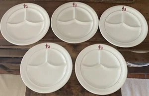 5 VINTAGE CARIBE CHINA PIE MAN HOWARD JOHNSON’S GRILL PLATES PUERTO RICO, 1950s - Picture 1 of 11