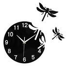 Elegant Dragonfly Wall Clock for Living Room Noiseless Operation Stylish Design