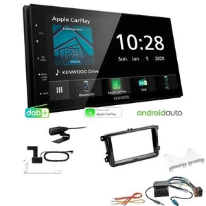 Kenwood Autoradio Apple CarPlay Android DAB+ für Skoda Fabia II 2007-2014 piano - Bild 1 von 6