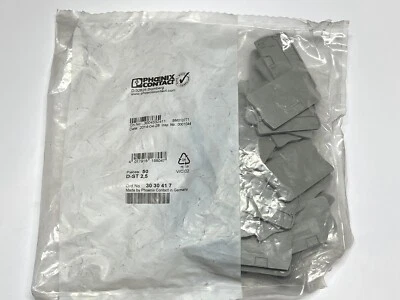 Bag of 50 x Phoenix Contact D-ST 2,5 End Cover For DIN Rail Terminal 3030417 - Image 1 of 3