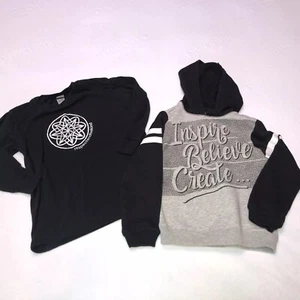 BOYS OR GIRLS INSPIRATIONAL HOODED SWEATSHIRT, LONG SLEEVE TSHIRT SIZE 7 - Picture 1 of 5