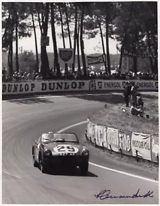 FOTO ORIGINAL FIRMADA LOUIS KLEMANTASKI #29 TRIUMPH TRS X 927HP LE MANS 24 1960 - Imagen 1 de 3