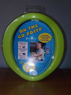 Portable Travel Potty Seat Toddler Kids On The Go Potty Potette  w/ 3 liners NEW - Image 1 of 2