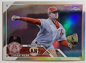 2023 Topps Chrome Baseball Rifrattore Logan Webb San Francisco Giants - Foto 1 di 2