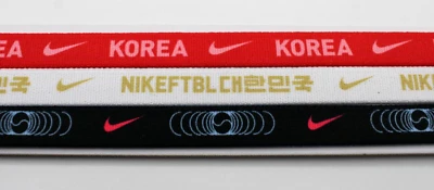Nike Printed Headbands Assorted 3 Pack Black/Global Red/White - Image 1 of 3