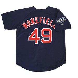 Tim Wakefield 2004 Boston Red Sox Alt Navy World Series Jersey Men's (S-3XL) - Picture 1 of 6