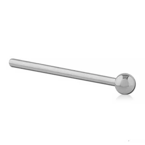 Clou de nez acier avec boule - Photo 1/1
