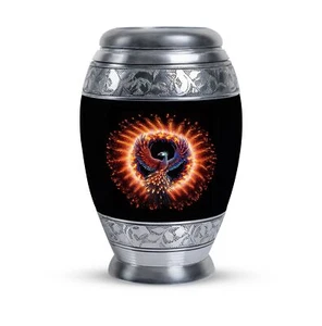 Raven Bird Memorial Urn, Large Urns for Human Ashes Adult Female 10 Inch - Picture 1 of 7