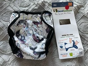 🐳 NEW! BestBottoms One Size Cloth Diaper + 2 Inserts “Celestial Sea” Narwhal - Picture 1 of 11