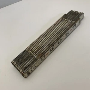 Vintage Stanley 72" No. 106f Wooden Folding Ruler Extension Rule - Picture 1 of 9