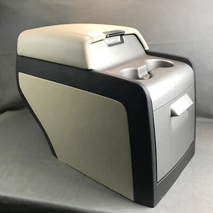 05-06 Lincoln Navigator Rear Center Console Armrest Cupholder Tan Black 558 - Picture 1 of 17