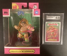 2019 Topps WWE Garbage Pail Kids Unraveled Warrior SGC 8.5 & Loyal Subjects Fig
